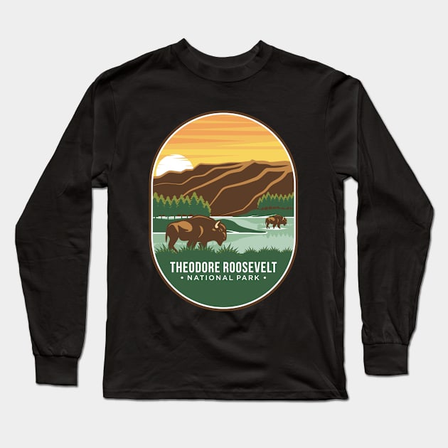 Theodore Roosevelt National Park Long Sleeve T-Shirt by Mark Studio